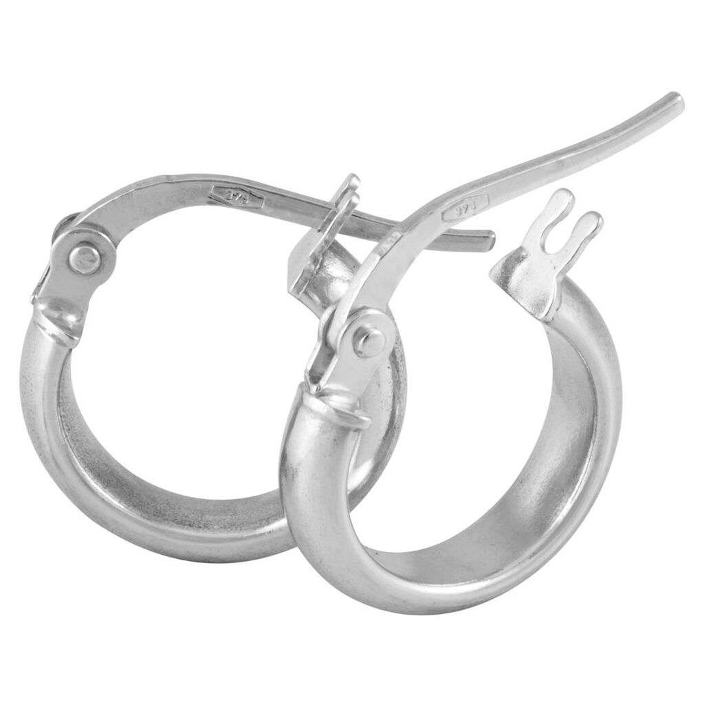 Créoles Shalana Or Blanc - Boucles d'oreilles créoles Femme | Histoire d’Or
