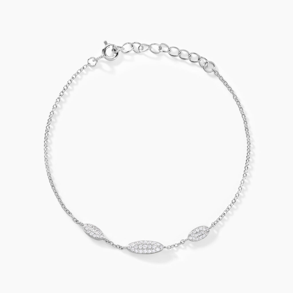 Bracelet Tiwa Argent Blanc Oxyde De Zirconium - Bracelets Femme | Histoire d’Or