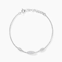 Bracelet Tiwa Argent Blanc Oxyde De Zirconium