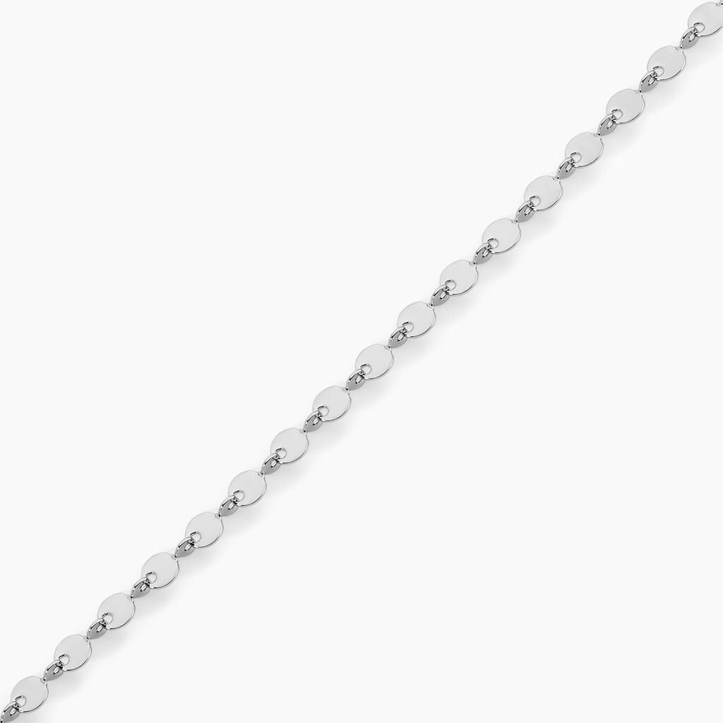 Bracelet Eva Acier Blanc - Bracelets Medailles Femme | Histoire d&rsquo;Or