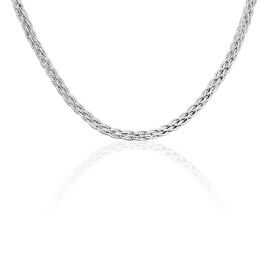 Collier Maille Argent Blanc Elae Maille Tresse - Chaines Femme | Histoire d’Or