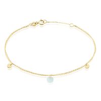 Bracelet Pampilles Colorées Or Jaune Amazonite