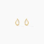 Boucles D'oreilles Puces Lisianthus Or Jaune Oxyde - Clous d'oreilles Femme | Histoire d&rsquo;Or