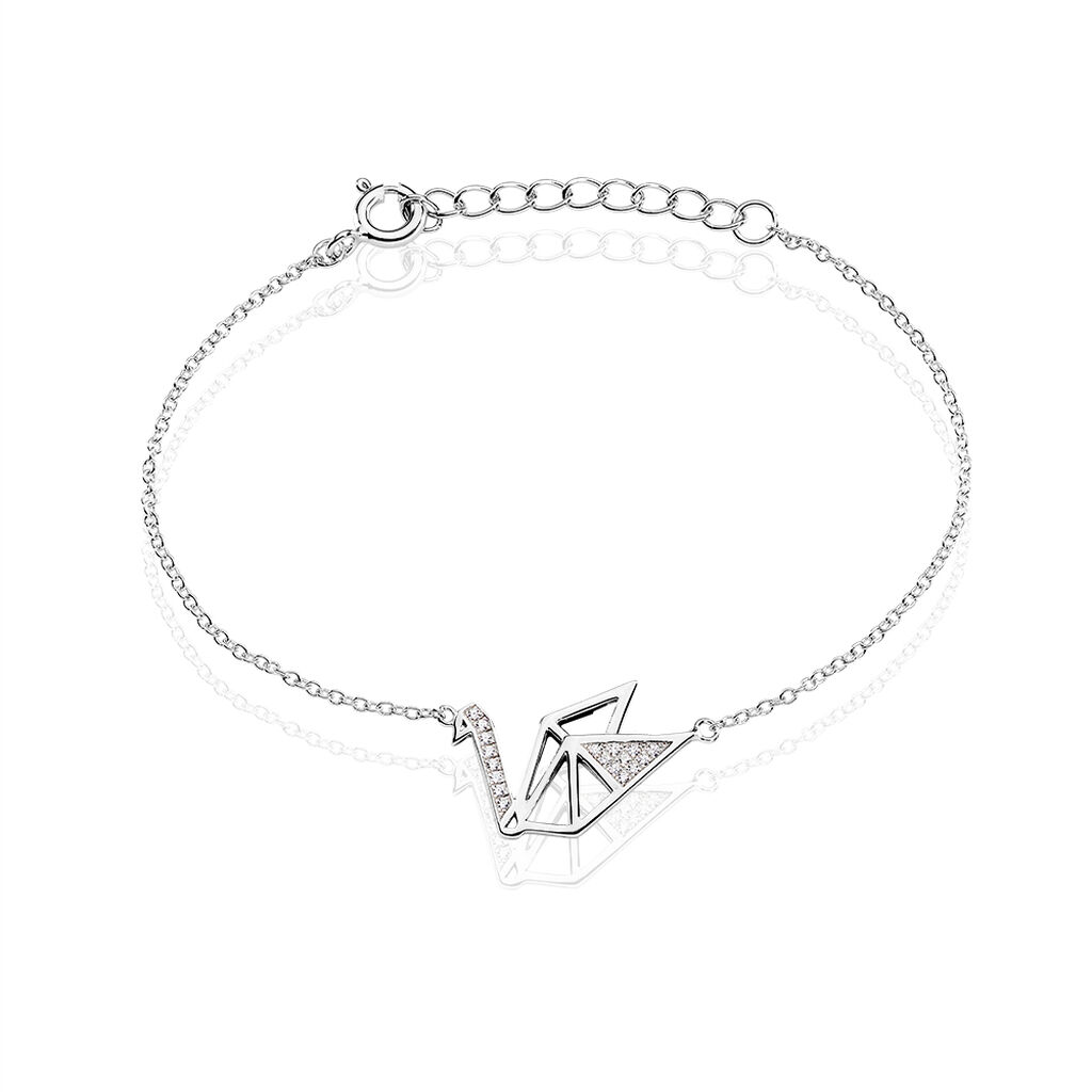 Bracelet Origami Argent Blanc Oxyde De Zirconium - Bracelets fantaisie Femme | Histoire d’Or