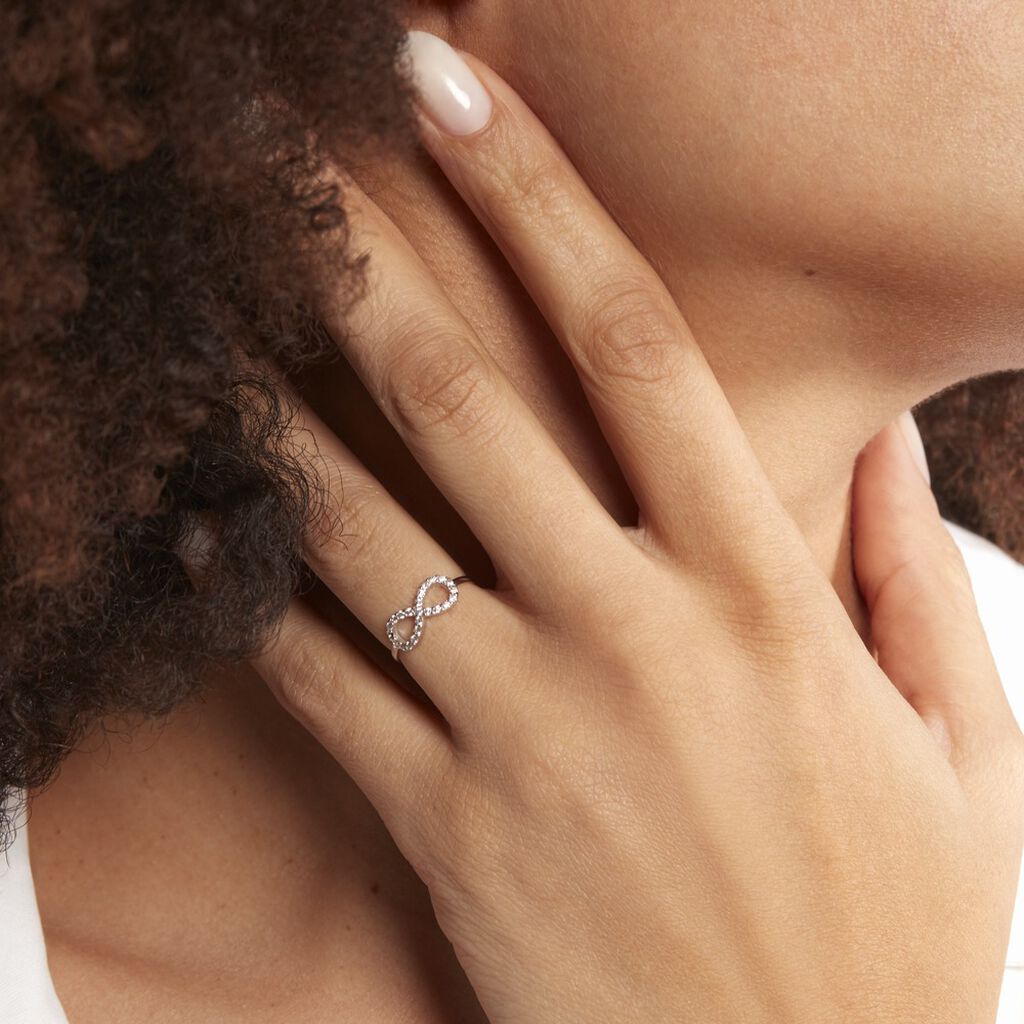 Bague Klothilda Or Blanc Oxyde De Zirconium - Bagues avec pierre Femme | Histoire d’Or