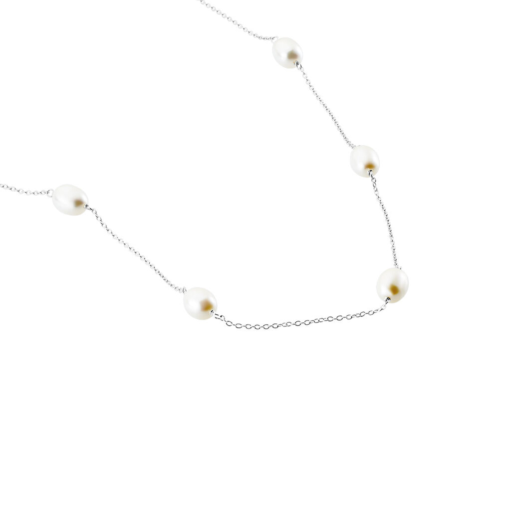 Collier Sautoir Argent Gaspar Perles De Culture 7-8mm 73cm - Sautoirs Femme | Histoire d’Or