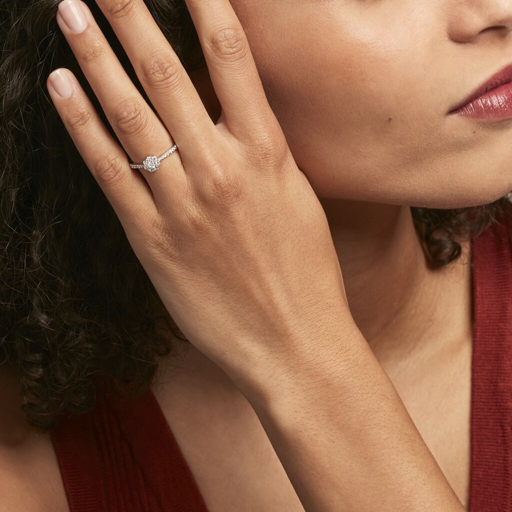 Bague Firmin Argent Blanc Oxyde De Zirconium - Bagues avec pierre Femme | Histoire d’Or