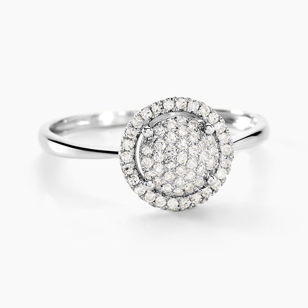 Bague Soleil D'hiver Or Blanc Diamant Divers - Bagues avec pierre Femme | Histoire d’Or