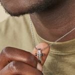 Collier Ruya Acier Blanc Oxyde De Zirconium - Colliers fantaisie Homme | Histoire d&rsquo;Or