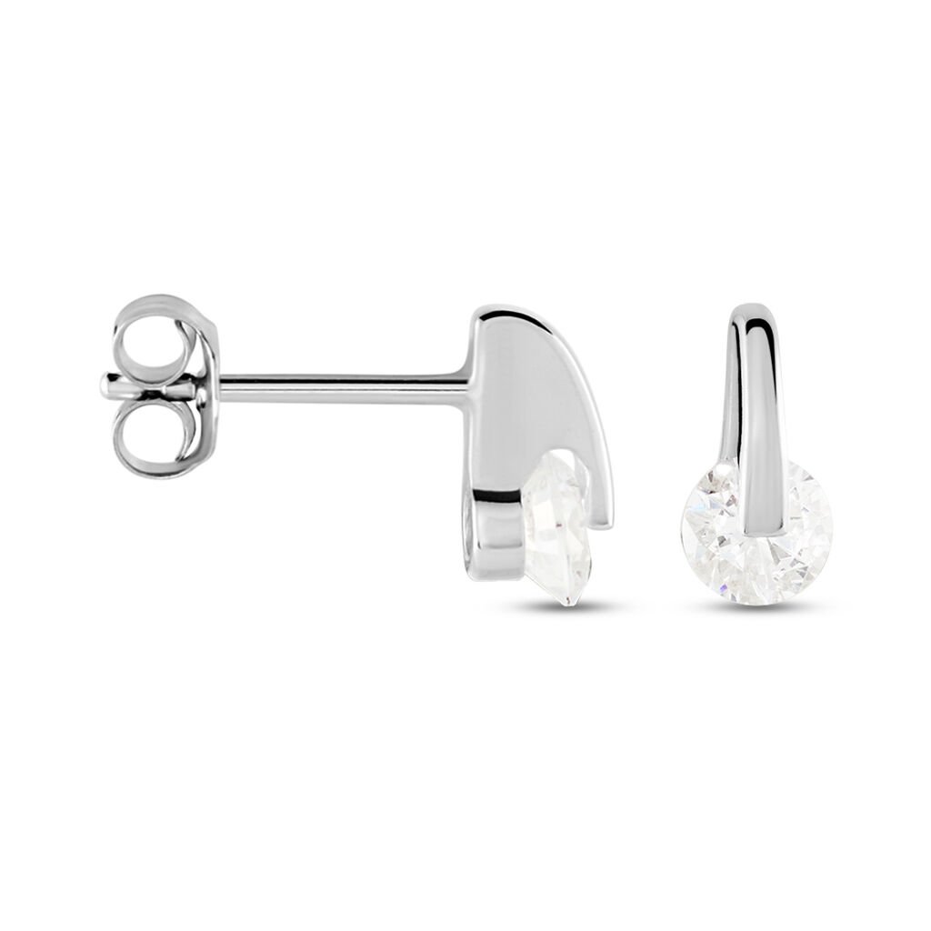 Boucles D'oreilles Pendantes Vera Argent Blanc Oxyde De Zirconium - Boucles d'oreilles fantaisie Femme | Histoire d’Or