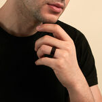 Bague Line Acier Noir - Bagues fantaisie Homme | Histoire d&rsquo;Or