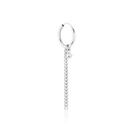 Créole Unitaire Lehi Argent Blanc - Boucles d'oreilles créoles Homme | Histoire d’Or