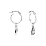 Cr&eacute;oles Salli Argent Blanc Oxyde De Zirconium - Boucles d'oreilles cr&eacute;oles Femme | Histoire d&rsquo;Or