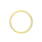 Alliance Grain De Folie Diamantee Ruban Plat Or Bicolore - Alliances Unisex | Histoire d&rsquo;Or