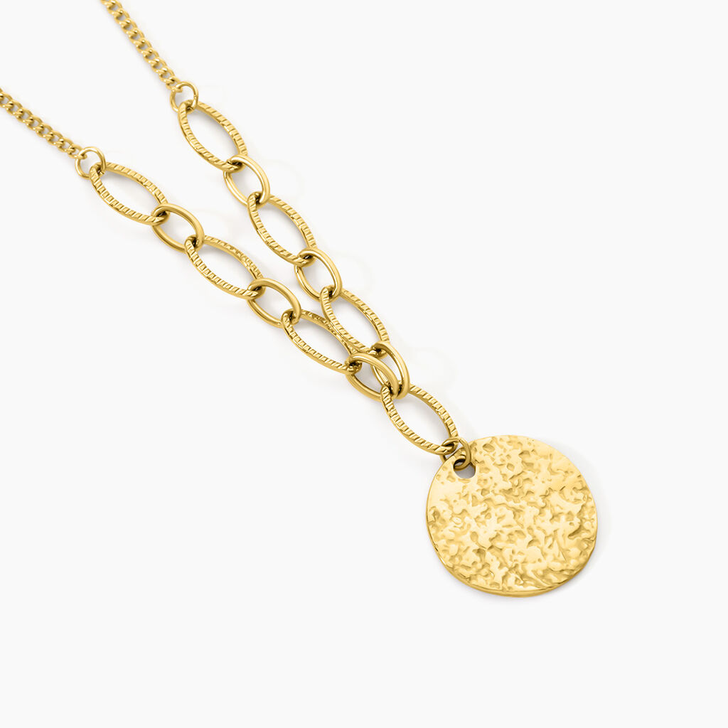 Pendentif Mila Acier Dor&eacute; - Pendentifs Femme | Histoire d&rsquo;Or