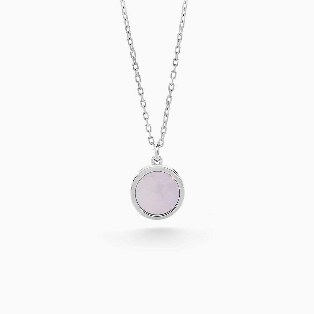 Collier Lunatique Argent Blanc Lapis Lazuli Nacre - Colliers fantaisie Femme | Histoire d’Or