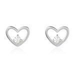 Boucles D'oreilles Puces Argent Blanc Sabino Oxydes De Zirconium - Boucles d'oreilles fantaisie Femme | Histoire d&rsquo;Or