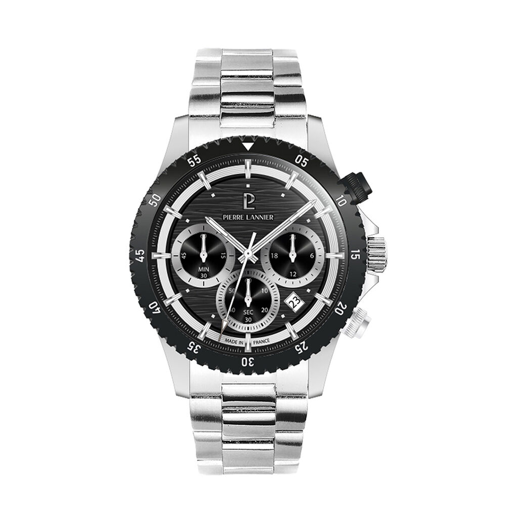 Montre Pierre Lannier Lannier Decima Noir - Montres Homme | Histoire d&rsquo;Or