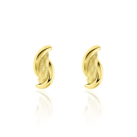 Demi Créoles Or Jaune Fermine - Boucles d'oreilles créoles Femme | Histoire d’Or