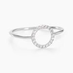 Bague Laureen Argent Blanc Oxyde De Zirconium - Bagues avec pierre Femme | Histoire d&rsquo;Or