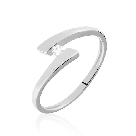 Bague Solitaire Vinca Or Blanc Diamant - Bagues solitaires Femme | Histoire d&rsquo;Or