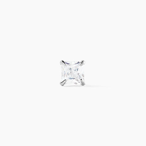 Boucle D'oreille Puce Unitaire Paco Argent Blanc Oxyde De Zirconium - Boucles d'oreilles fantaisie Homme | Histoire d’Or