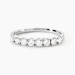 Demi Alliance Hera Platine Blanc Diamant - Alliances Femme | Histoire d&rsquo;Or