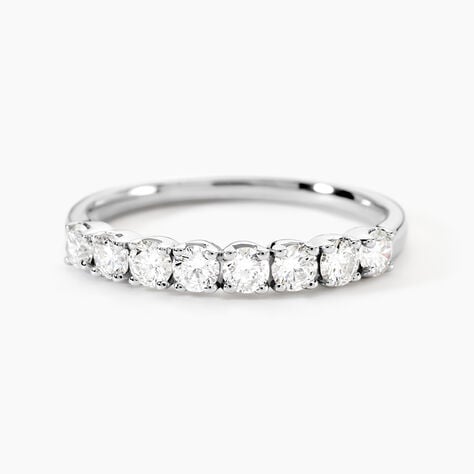 Demi Alliance Hera Platine Blanc Diamant - Alliances Femme | Histoire d’Or