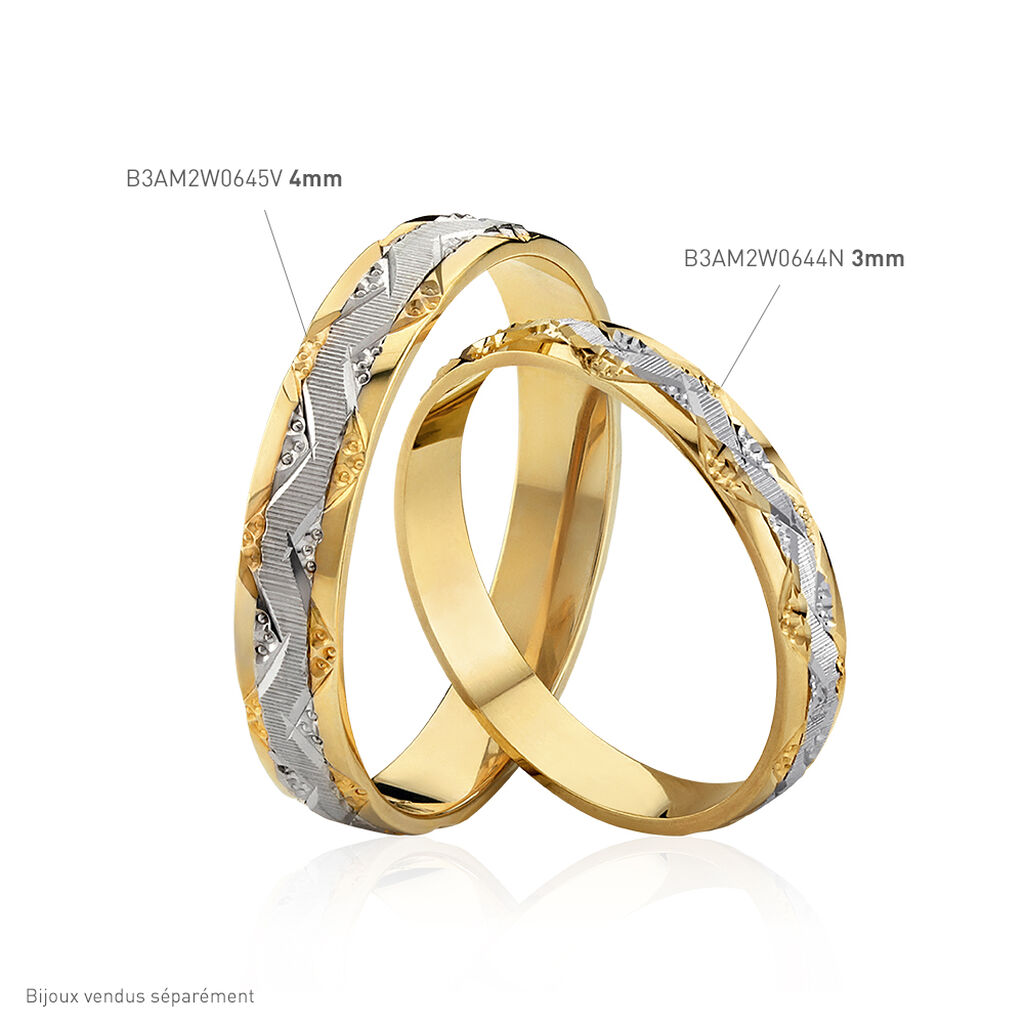 Alliance Clotilde Demi Jonc Classique Or Bicolore - Alliances Unisex | Histoire d&rsquo;Or