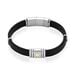 Bracelet Jourdan Cuir Noir - Bracelets Homme | Histoire d’Or