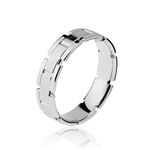 Alliance Maille Or Blanc - Alliances Unisex | Histoire d&rsquo;Or