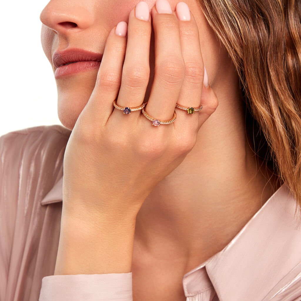 Bague Mireilla Plaqué Or Doré Oxyde De Zirconium - Bagues solitaires Femme | Histoire d’Or