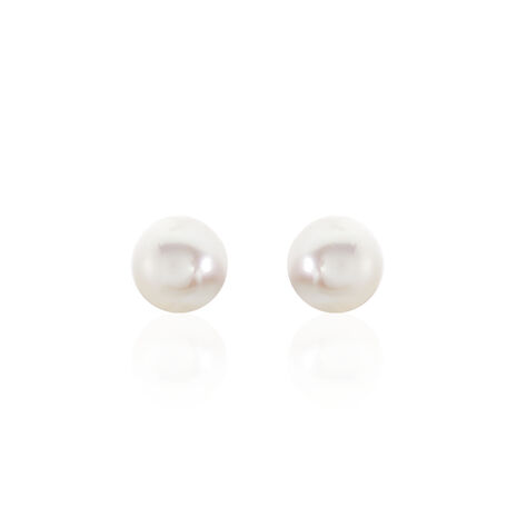 Boucles D'oreilles Puces Suki Or Jaune Perle De Culture - Clous d'oreilles Femme | Histoire d’Or