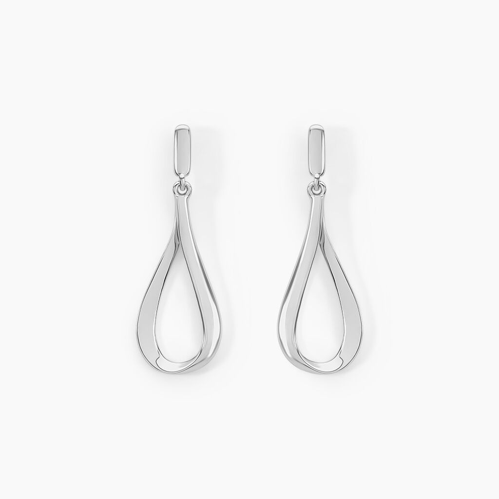 Boucles D'oreilles Pendantes Sila Argent Blanc - Boucles d'oreilles fantaisie Femme | Histoire d’Or