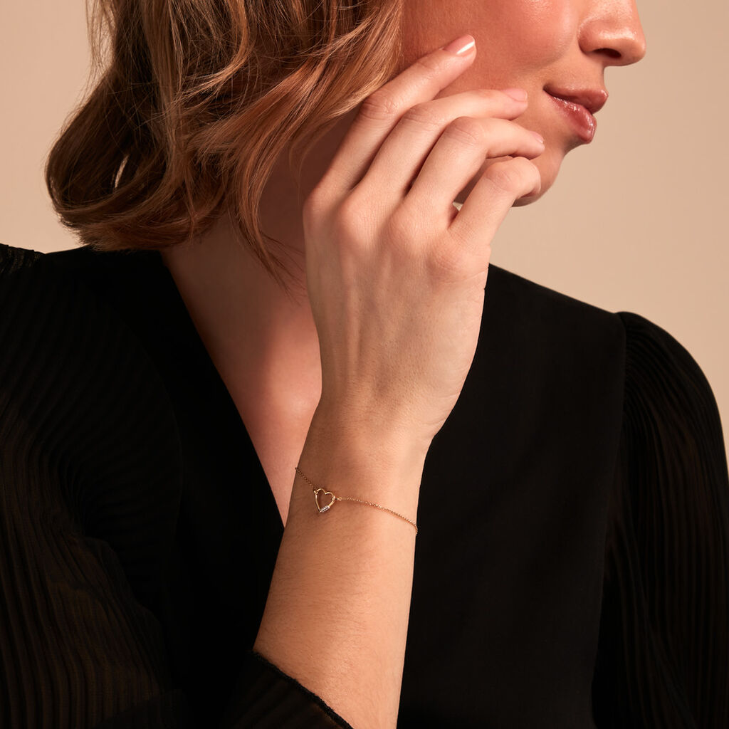 Bracelet Hortensia Or Jaune Diamant - Bracelets Femme | Histoire d&rsquo;Or