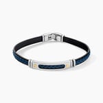 Bracelet Jourdan Cuir Bleu - Bracelets Homme | Histoire d&rsquo;Or