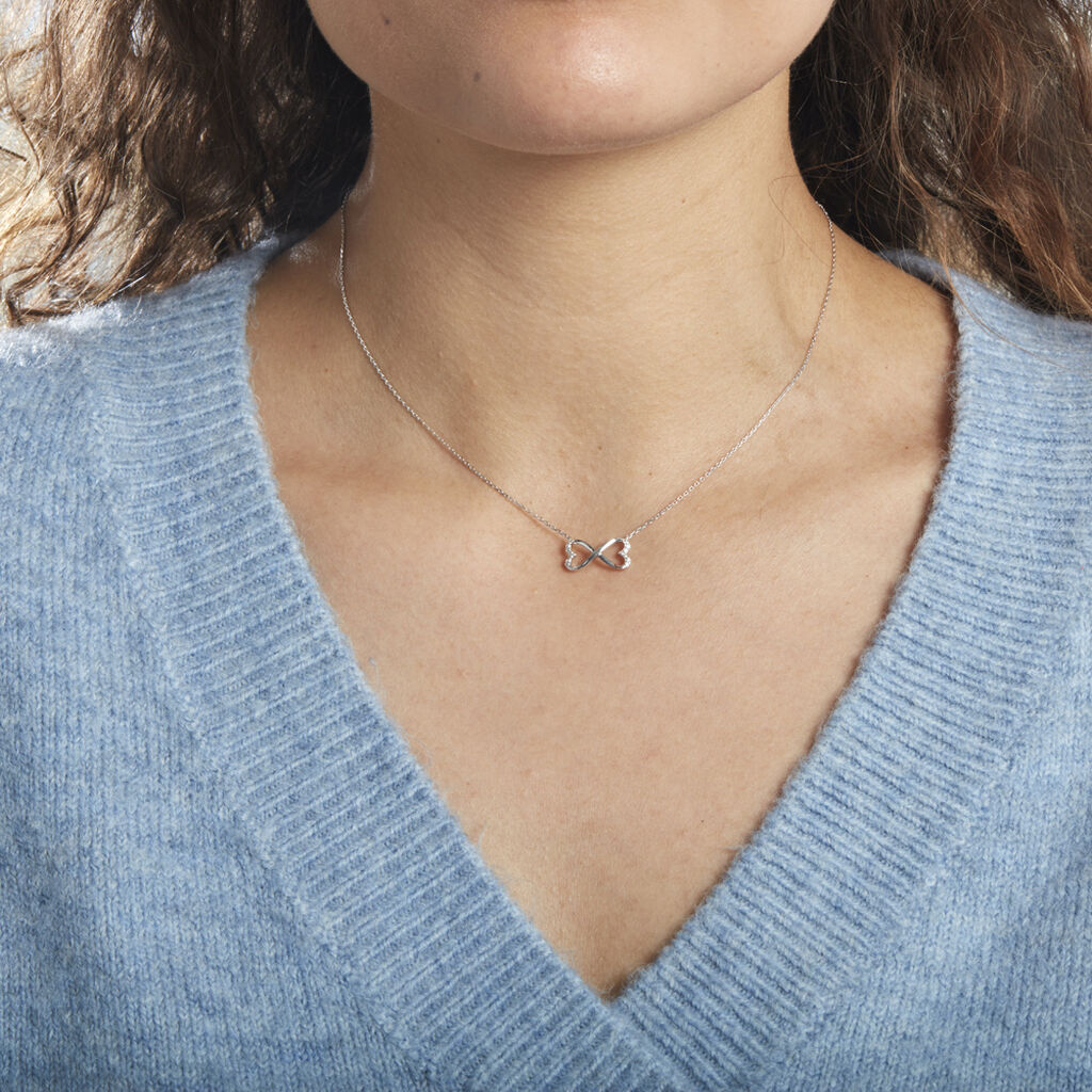 Collier Irmela Or Blanc Diamant - Colliers Femme | Histoire d’Or