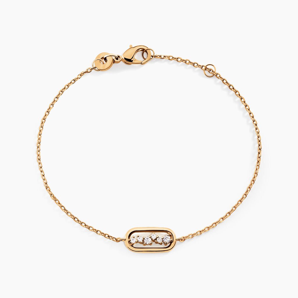 Bracelet Infinitude Plaqu&eacute; Or Dor&eacute; Oxyde De Zirconium - Bracelets Femme | Histoire d&rsquo;Or