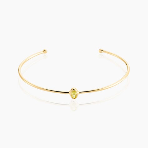 Bracelet Jonc Ottila Plaque Or Jaune Oxyde De Zirconium - Bracelets joncs Femme | Histoire d’Or