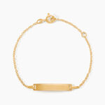 Bracelet Identit&eacute; Gaspardine Maille For&ccedil;at Or Jaune - Bracelets Communion Enfant | Histoire d&rsquo;Or