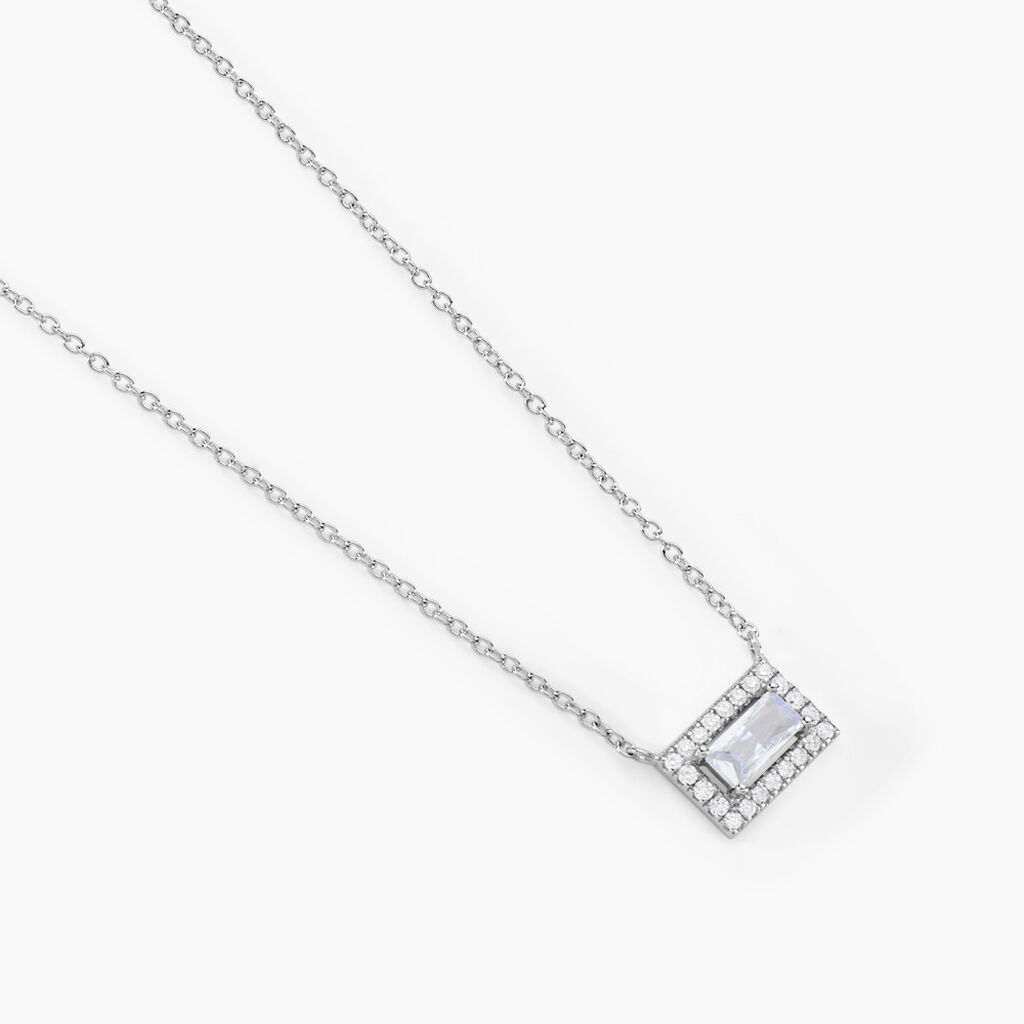 Collier Rio Argent Blanc Oxyde De Zirconium - Colliers fantaisie Femme | Histoire d&rsquo;Or