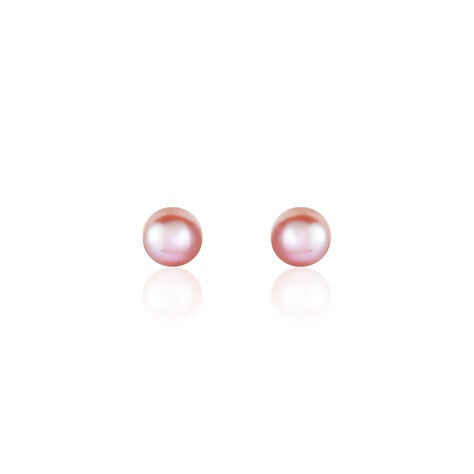 Boucles D'oreilles Puces Ursulina Or Jaune Perle De Culture - Clous d'oreilles Femme | Histoire d’Or