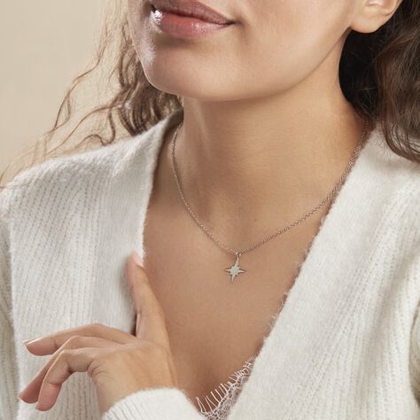 Collier Wiem Argent Blanc - Colliers Etoile Femme | Histoire d’Or