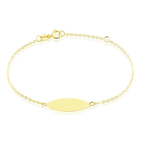 Bracelet Identit&eacute; Gaspardine Maille For&ccedil;at Or Jaune - Bracelets Communion Enfant | Histoire d&rsquo;Or