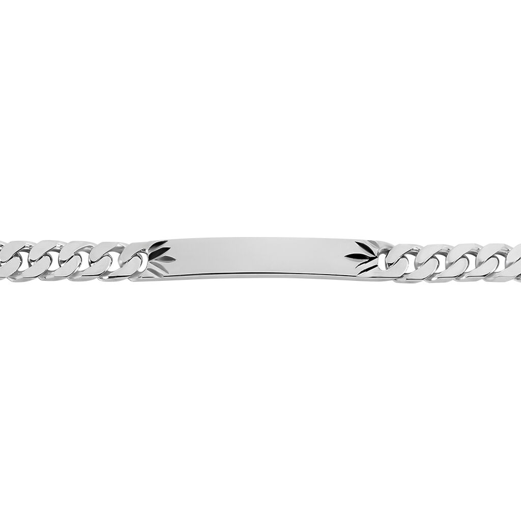 Bracelet Identité Casper Argent Blanc - Gourmettes Femme | Histoire d’Or