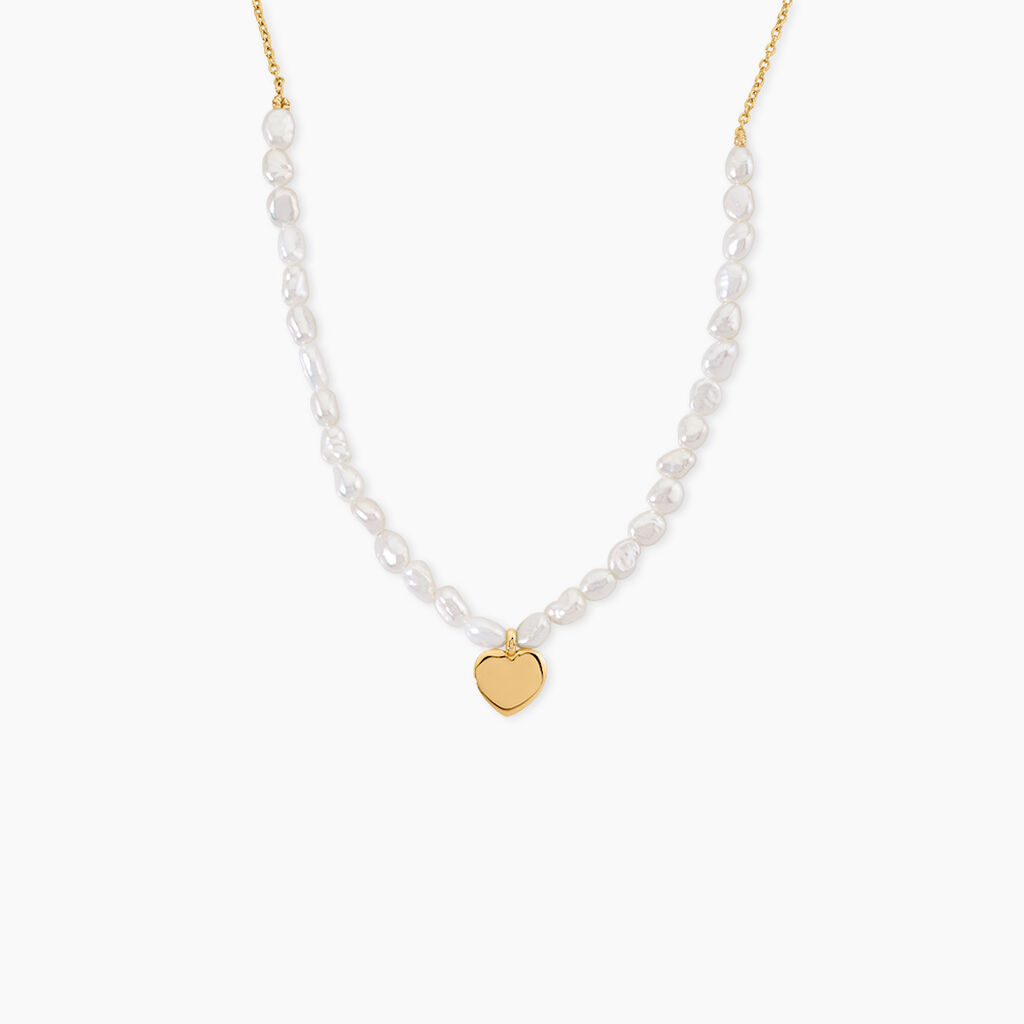Collier Loving Pearl Argent Dor&eacute; A L'Or 750/1000 Perle De Culture - F&ecirc;te des m&egrave;res Femme | Histoire d&rsquo;Or