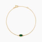 Bracelet Lucky Gems Or Jaune Malachite Oxyde De Zirconium - F&ecirc;te des m&egrave;res Femme | Histoire d&rsquo;Or