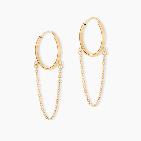 Créoles Britton Or Jaune - Boucles d'oreilles créoles Femme | Histoire d’Or