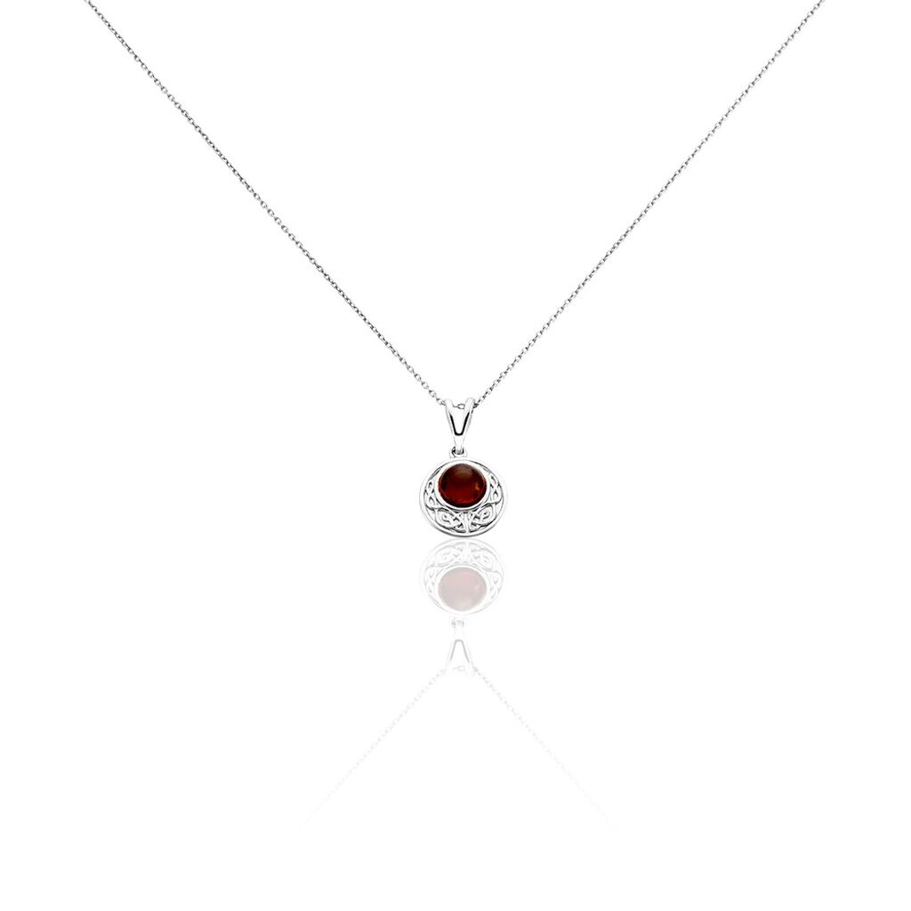 Collier Argent Blanc Mystica Ambre - Colliers fantaisie Femme | Histoire d&rsquo;Or