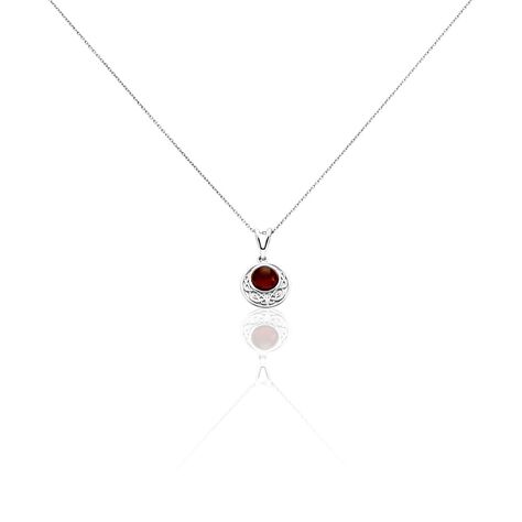Collier Argent Blanc Mystica Ambre - Colliers fantaisie Femme | Histoire d&rsquo;Or